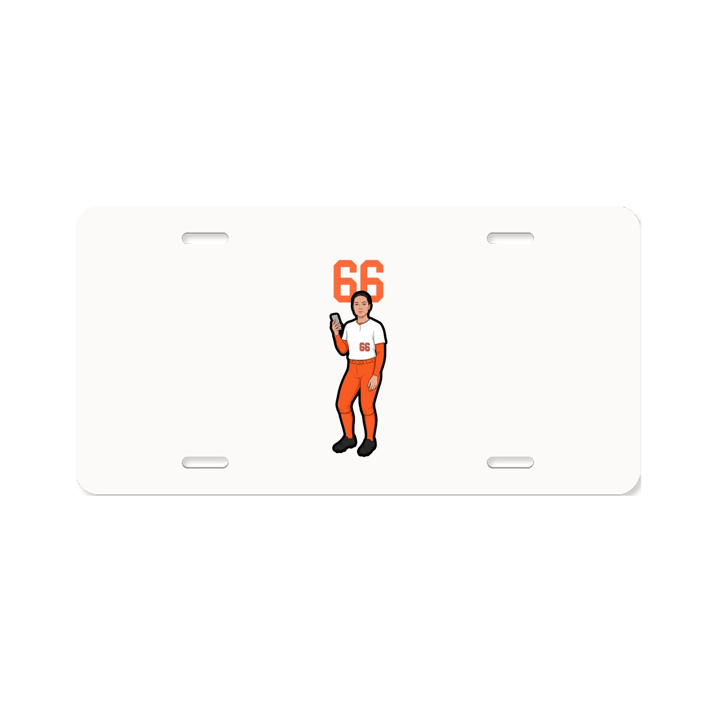 License Plate — Number Top in Classic