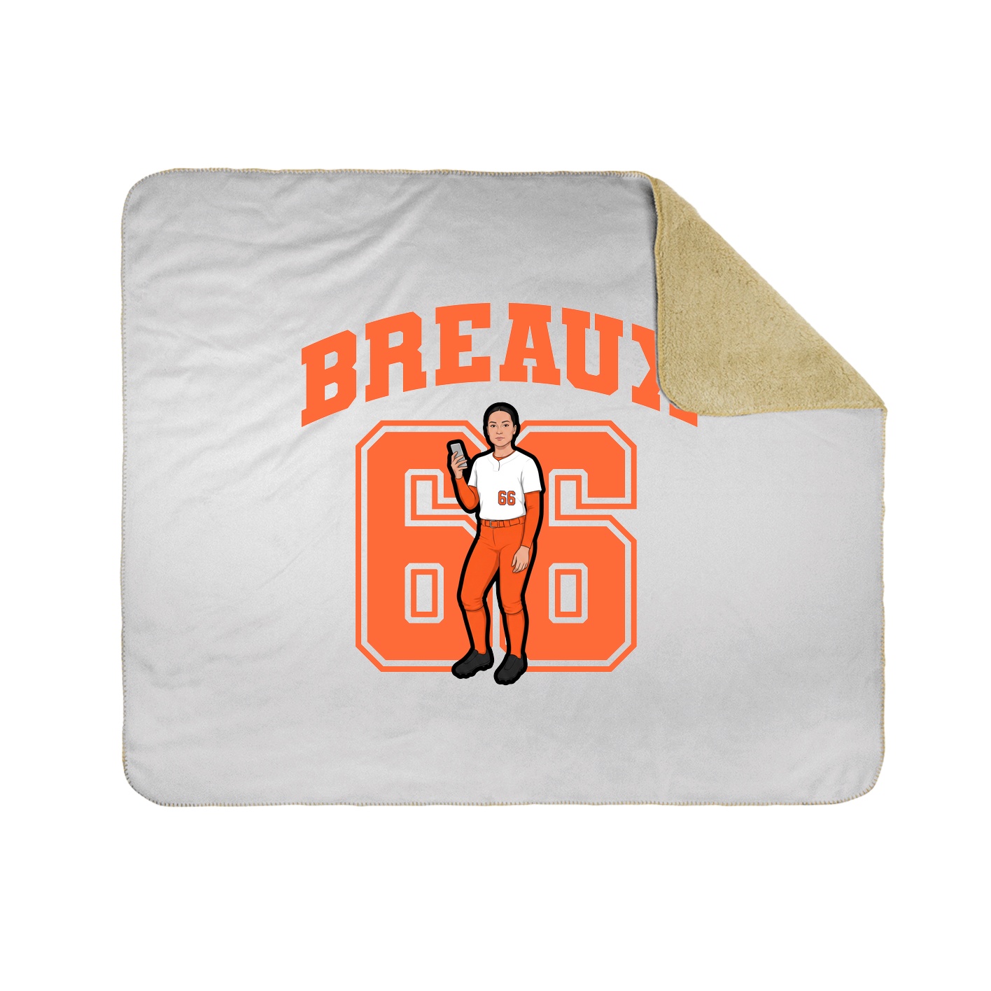 Throw Blanket — Number in White