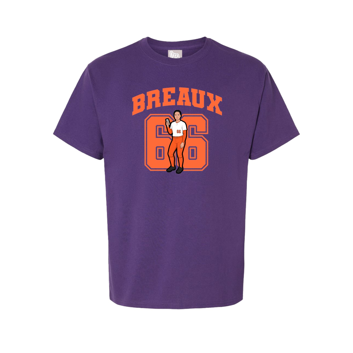 Youth Tee — Number in Purple