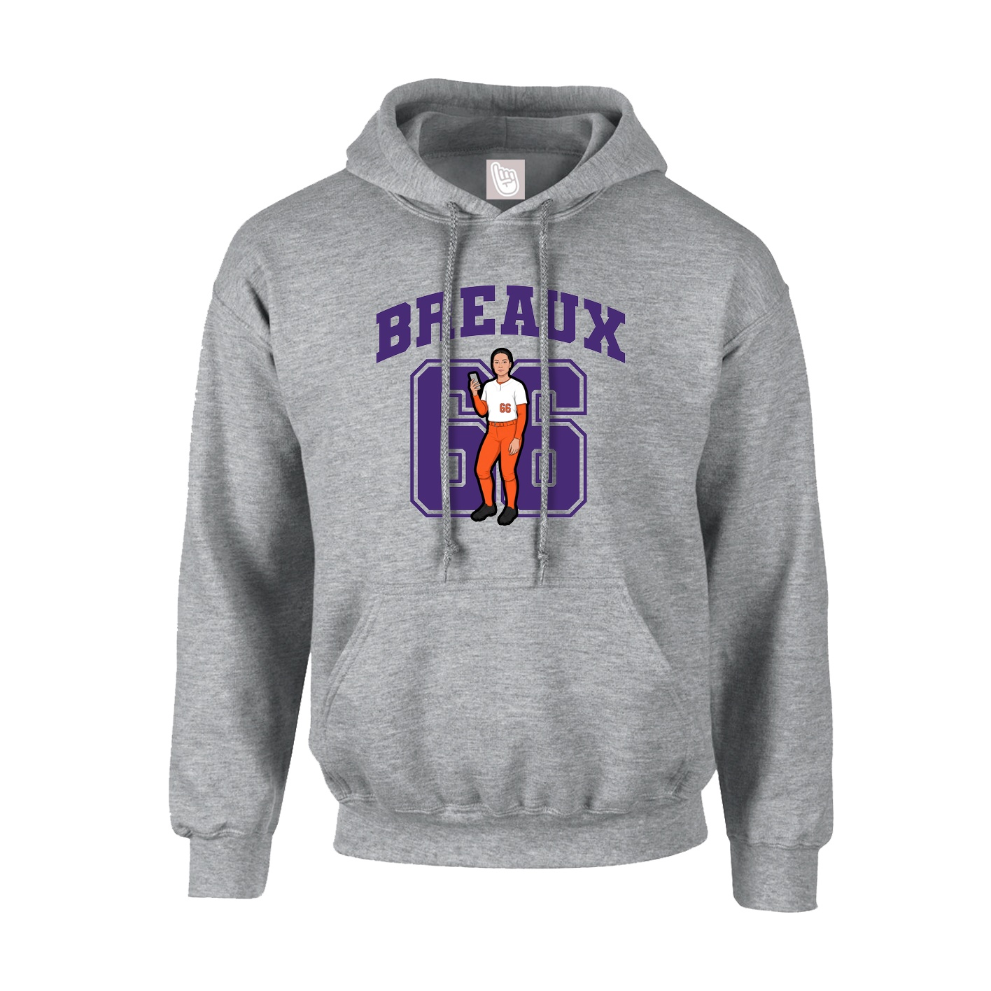 Hoodie — Number in Grey