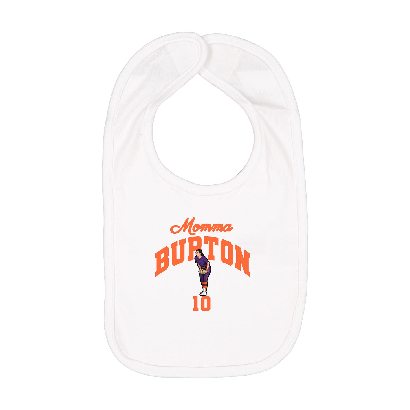 Infant Bib — Mothers Day Arch in White