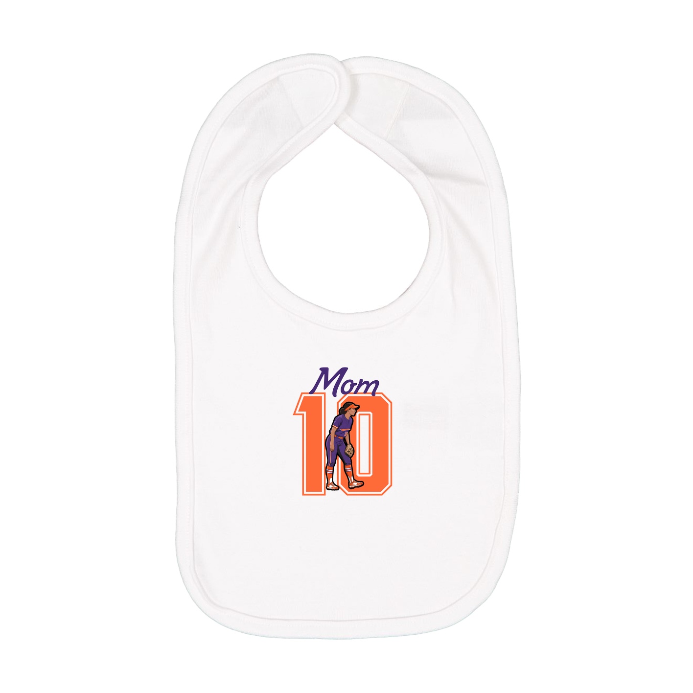 Infant Bib — Mothers Day Shirsey in White