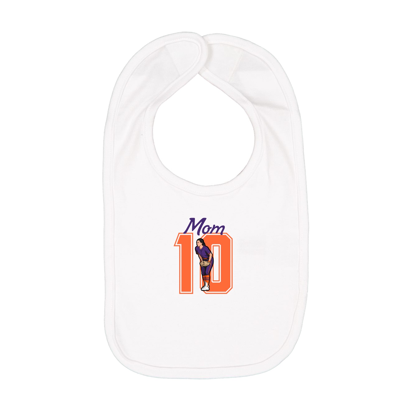 Infant Bib — Mothers Day Shirsey in White