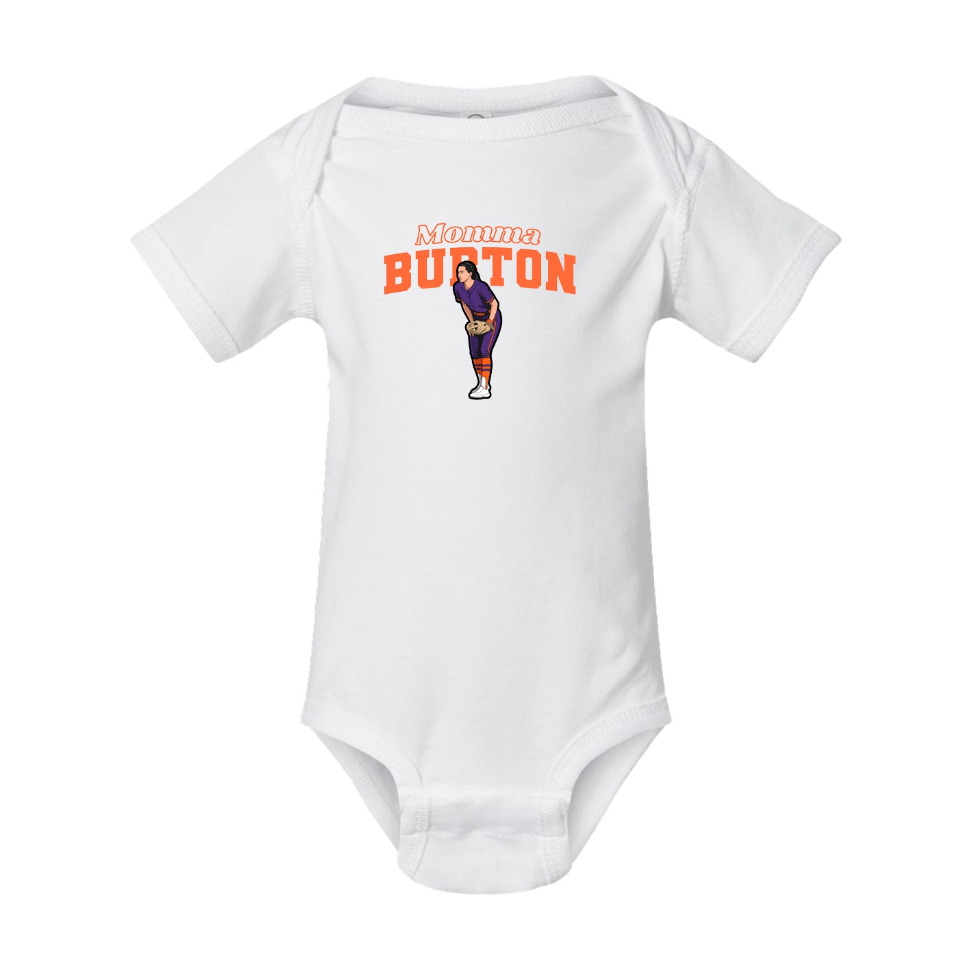 Baby Onesie — Mothers Day Block in White