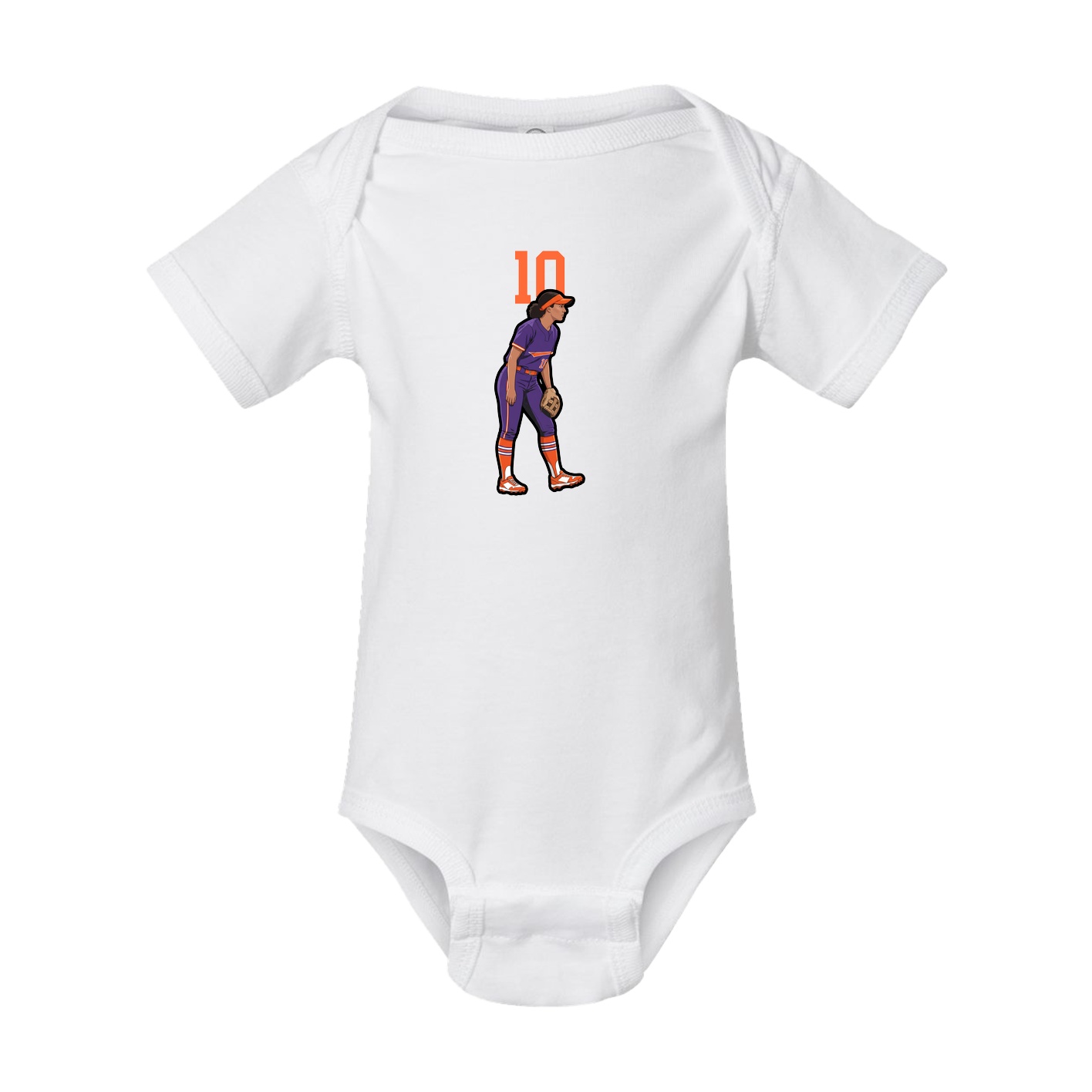 Baby Onesie — Number Top in White