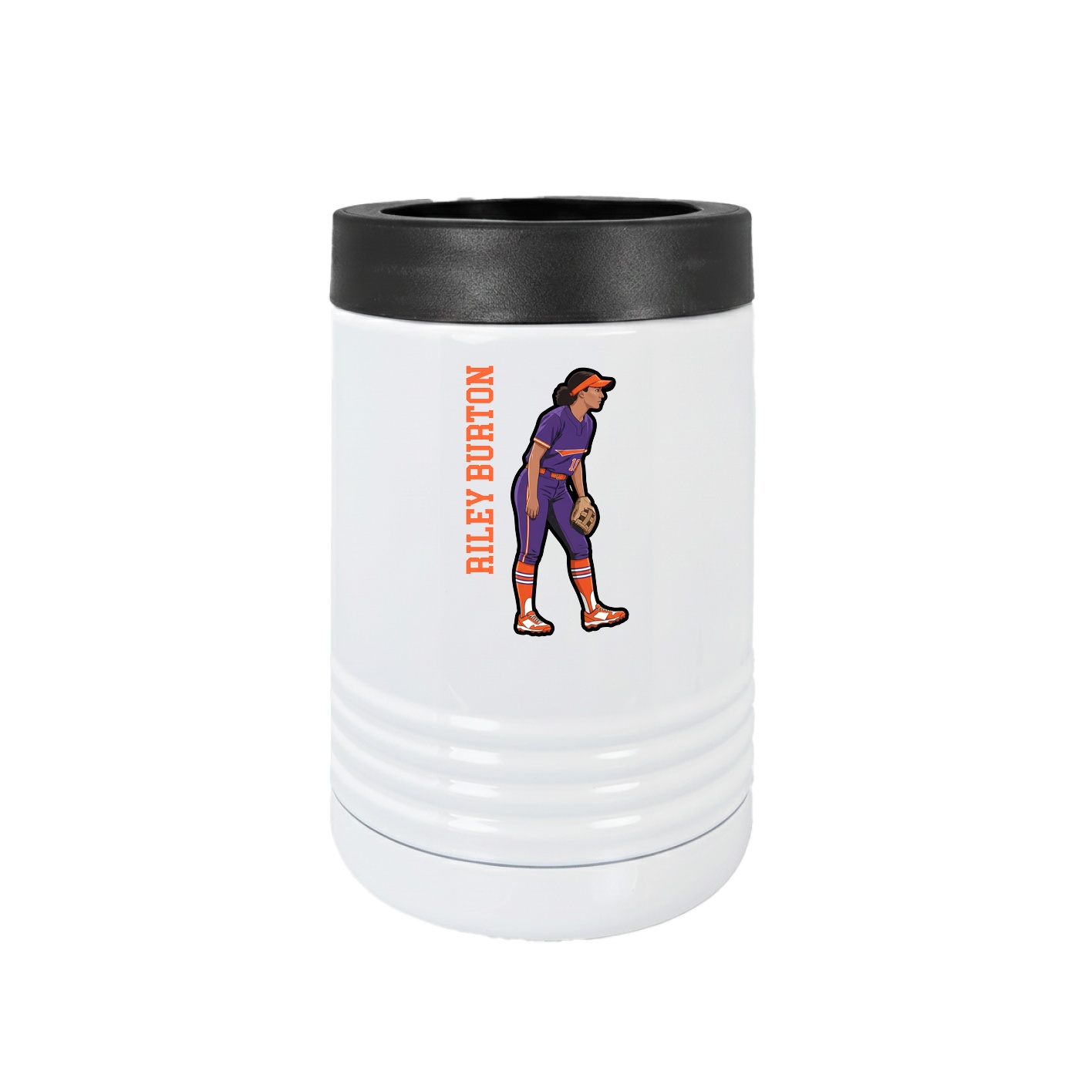 Beverage Holder — Name Vertical in White