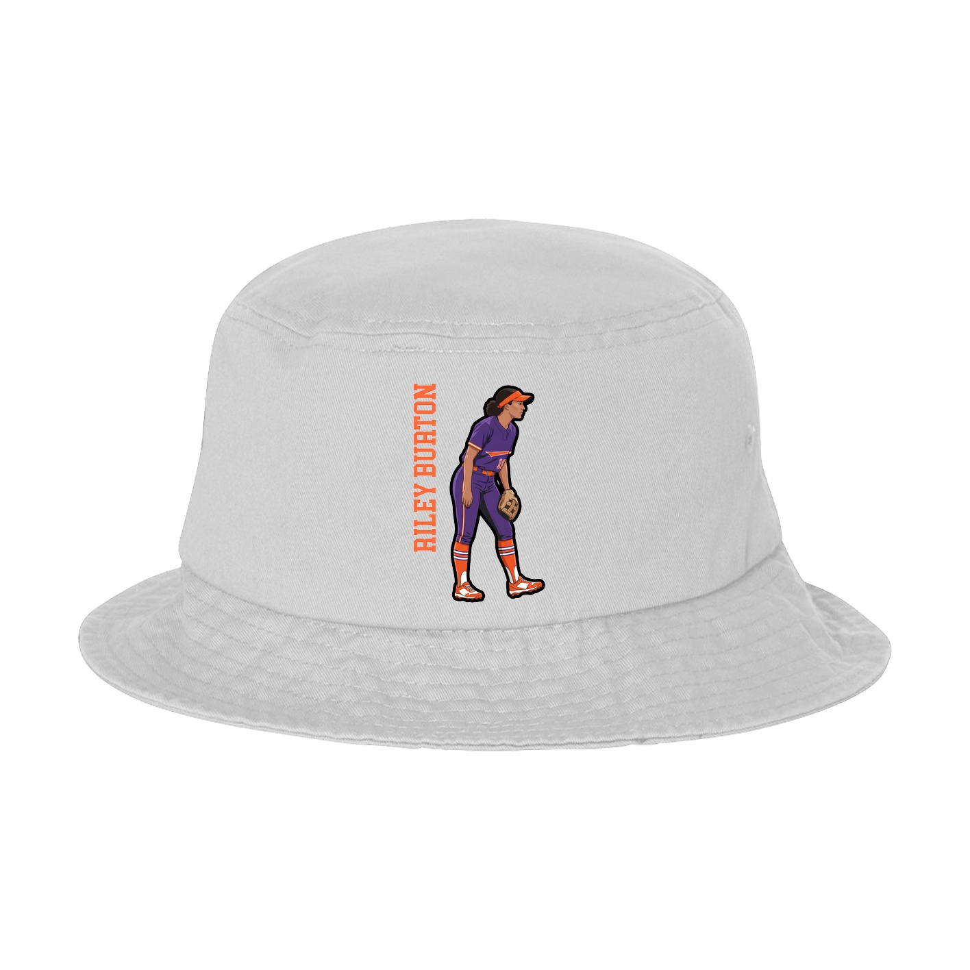 Bucket Cap — Name Vertical in White