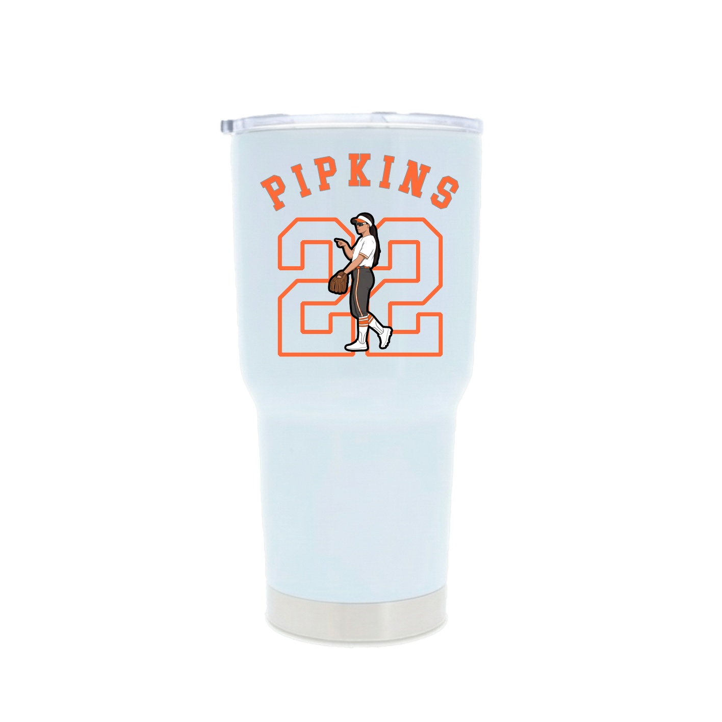 30oz Stainless Steel Tumbler — Shirsey Arch in White