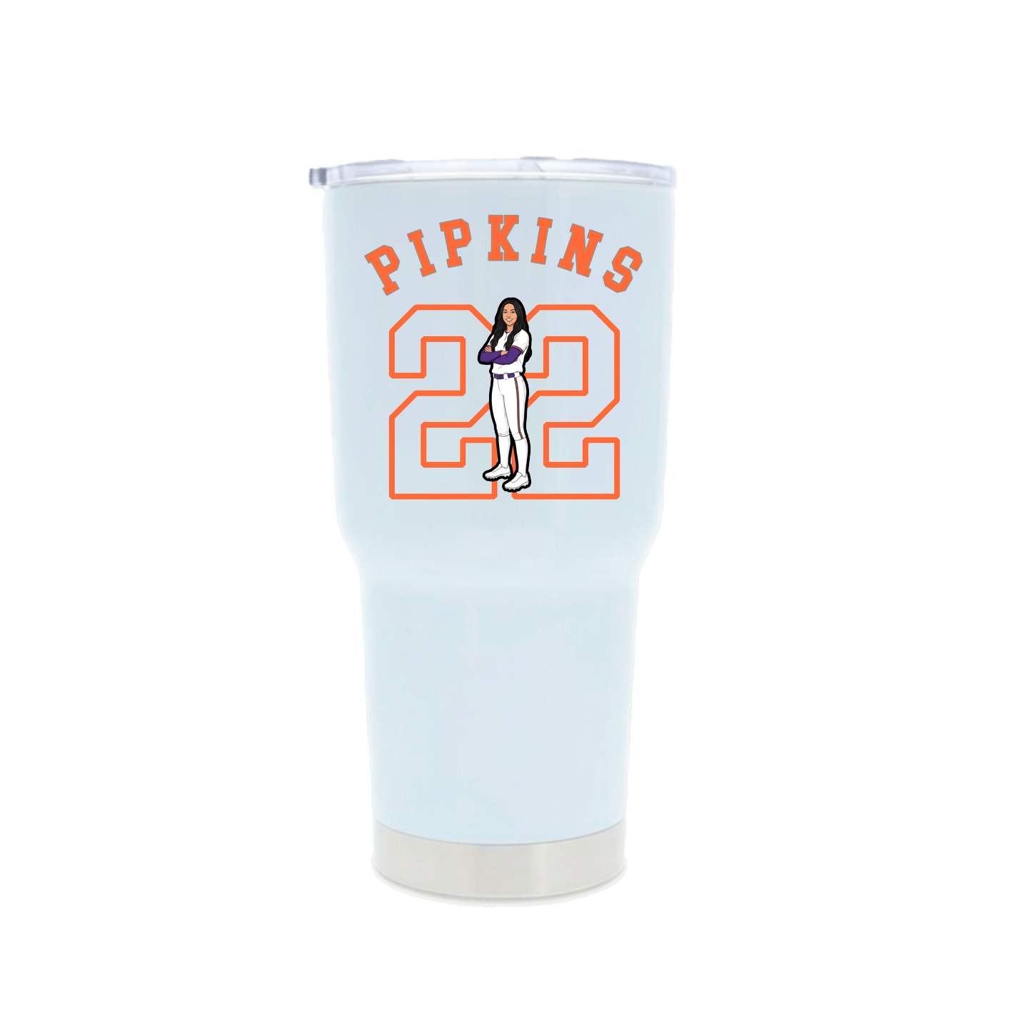 30oz Stainless Steel Tumbler — Shirsey Arch in White