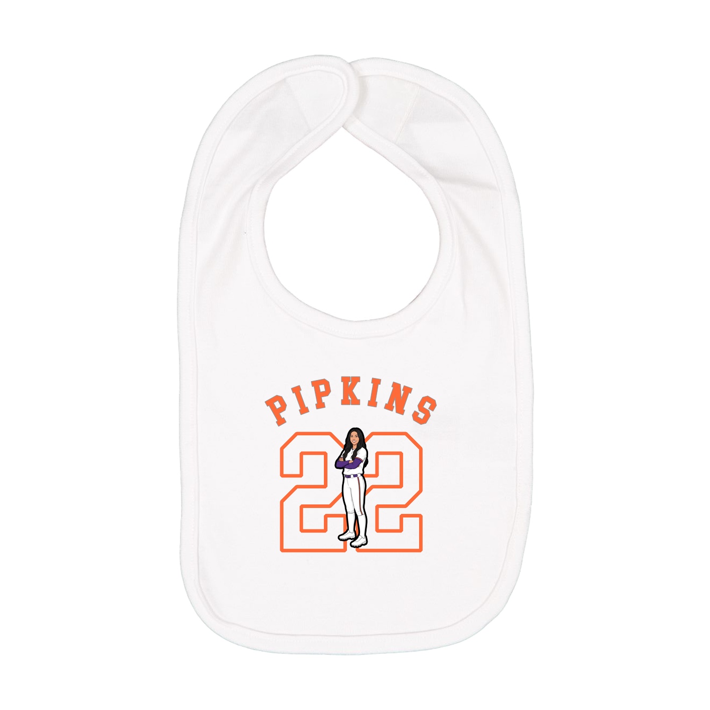 Infant Bib — Shirsey Arch in White