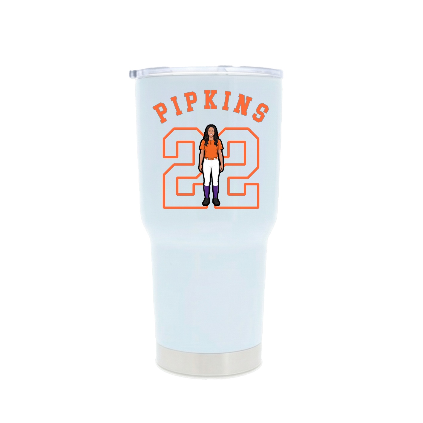 30oz Stainless Steel Tumbler — Shirsey Arch in White