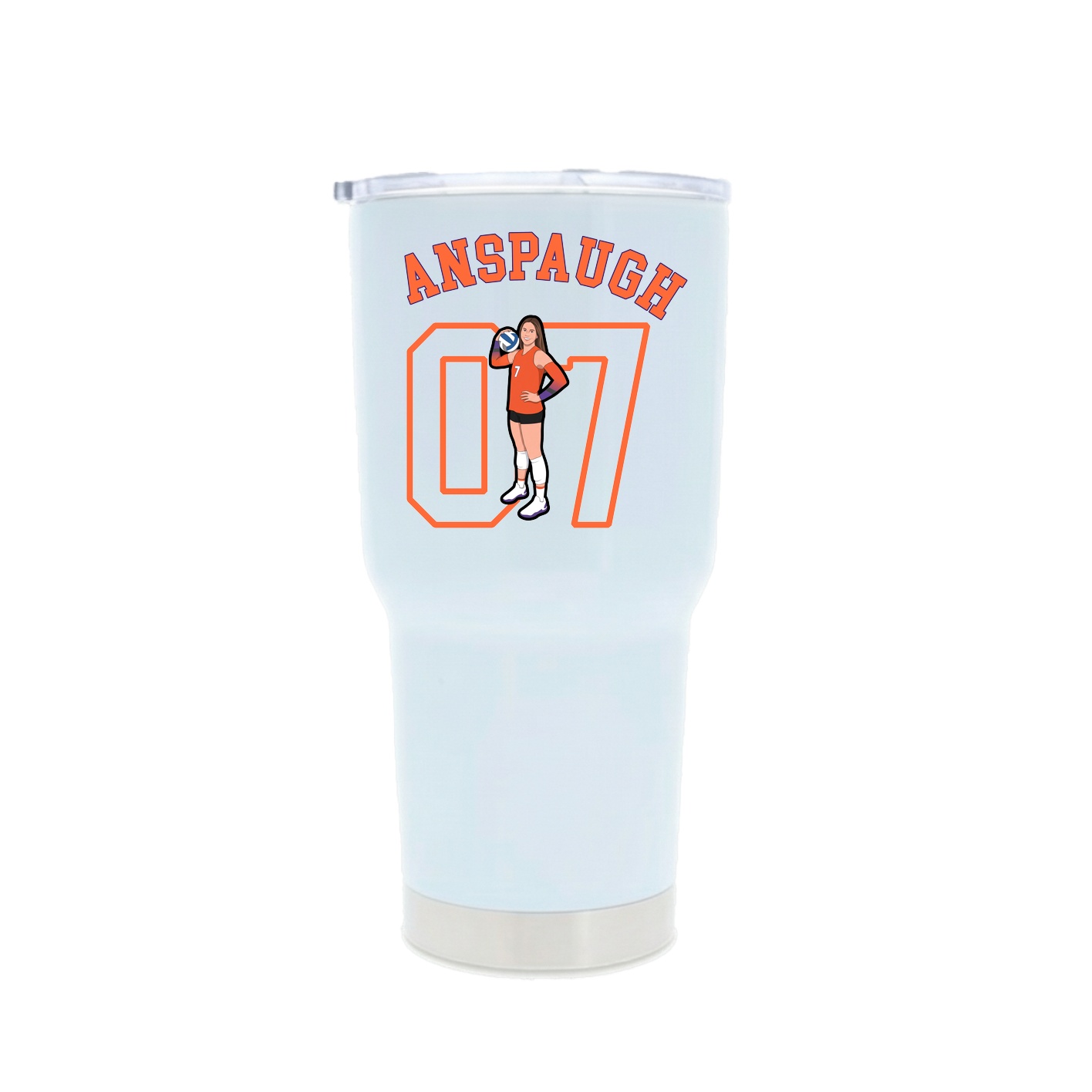 30oz Stainless Steel Tumbler — Shirsey Arch in White