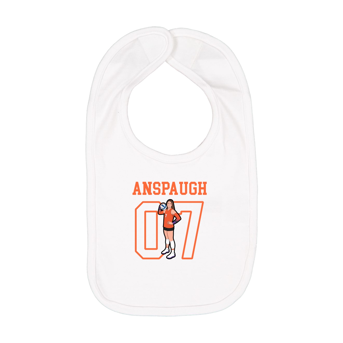 Infant Bib — Shirsey in White