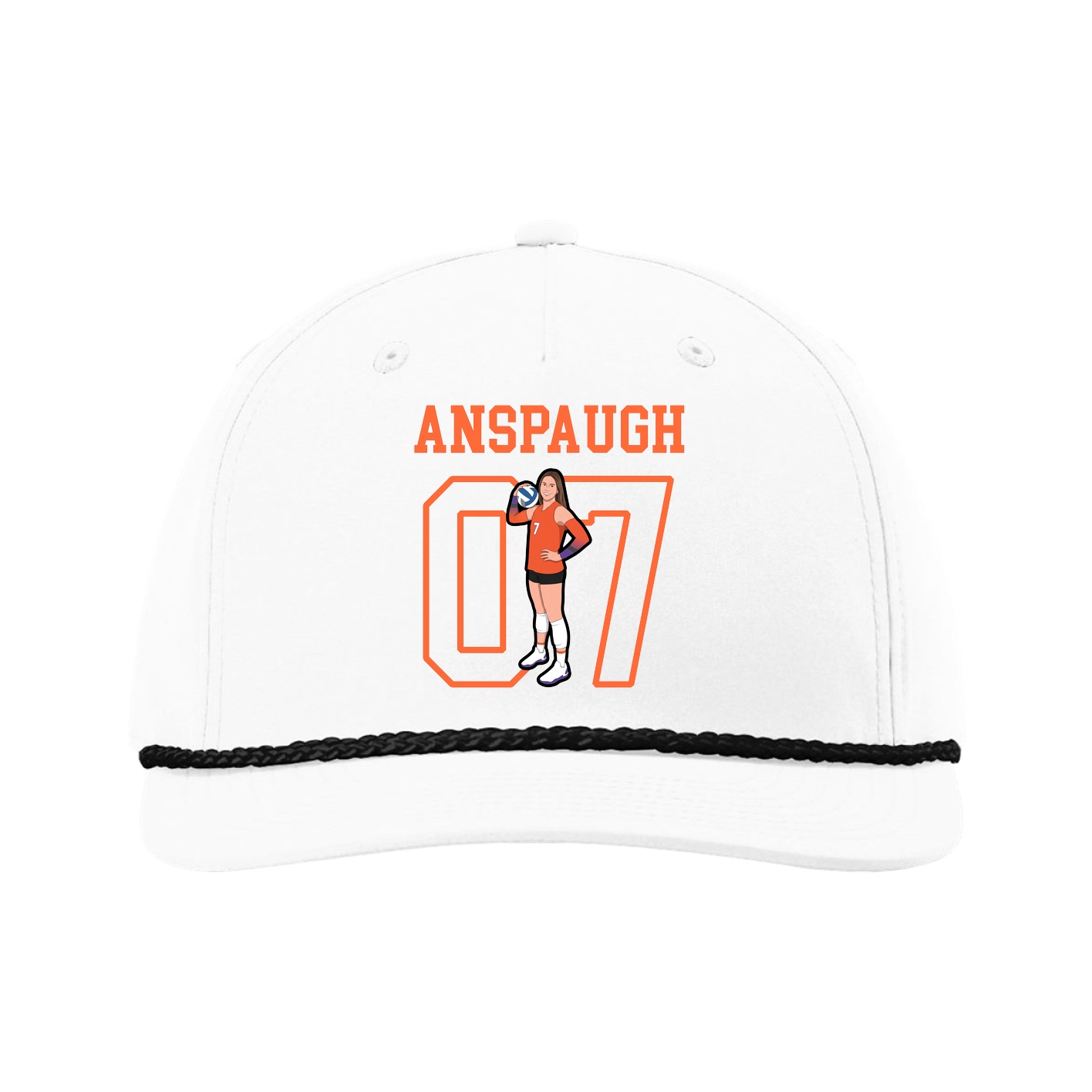Five-Panel Classic Rope Cap — Shirsey in White