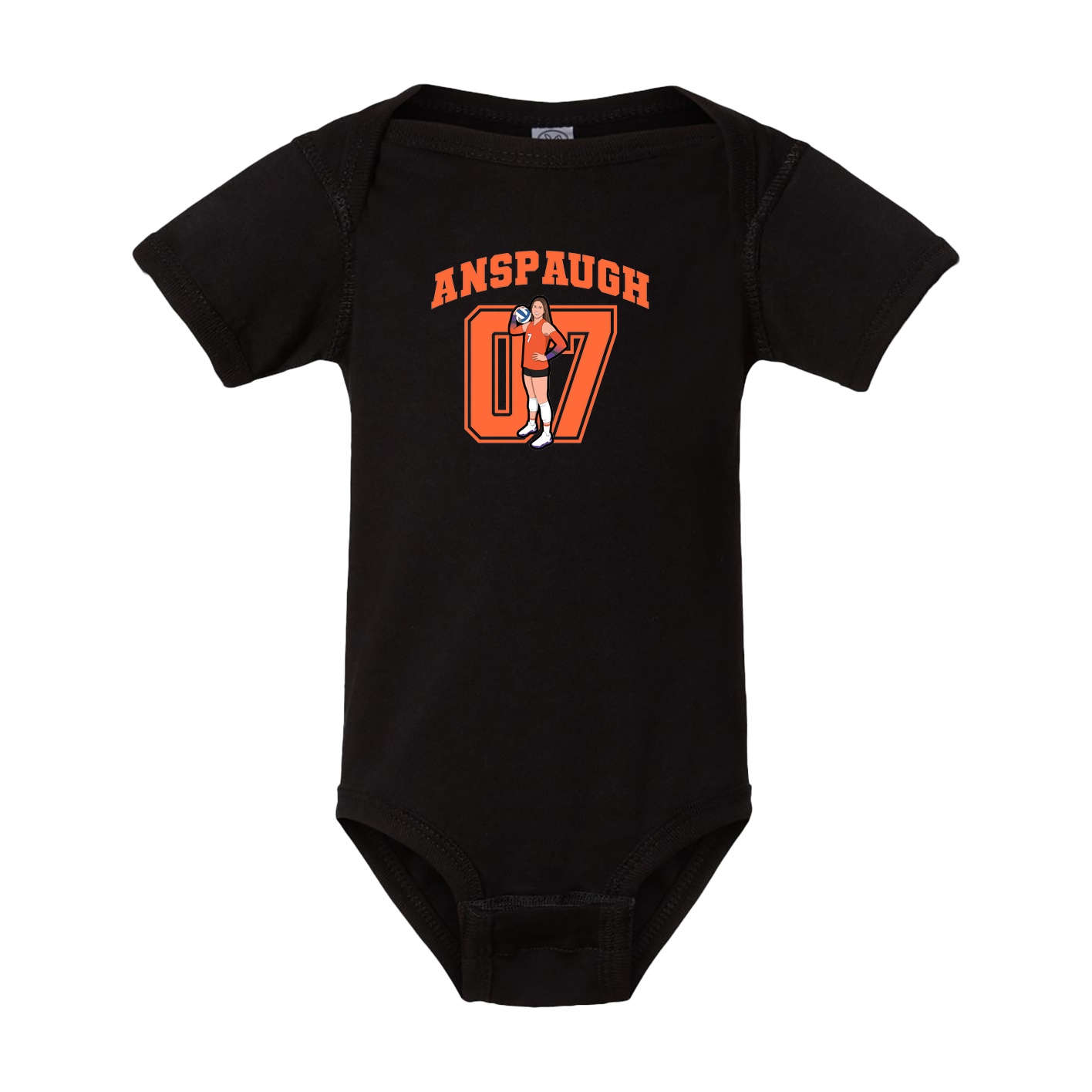 Baby Onesie — Number in Black