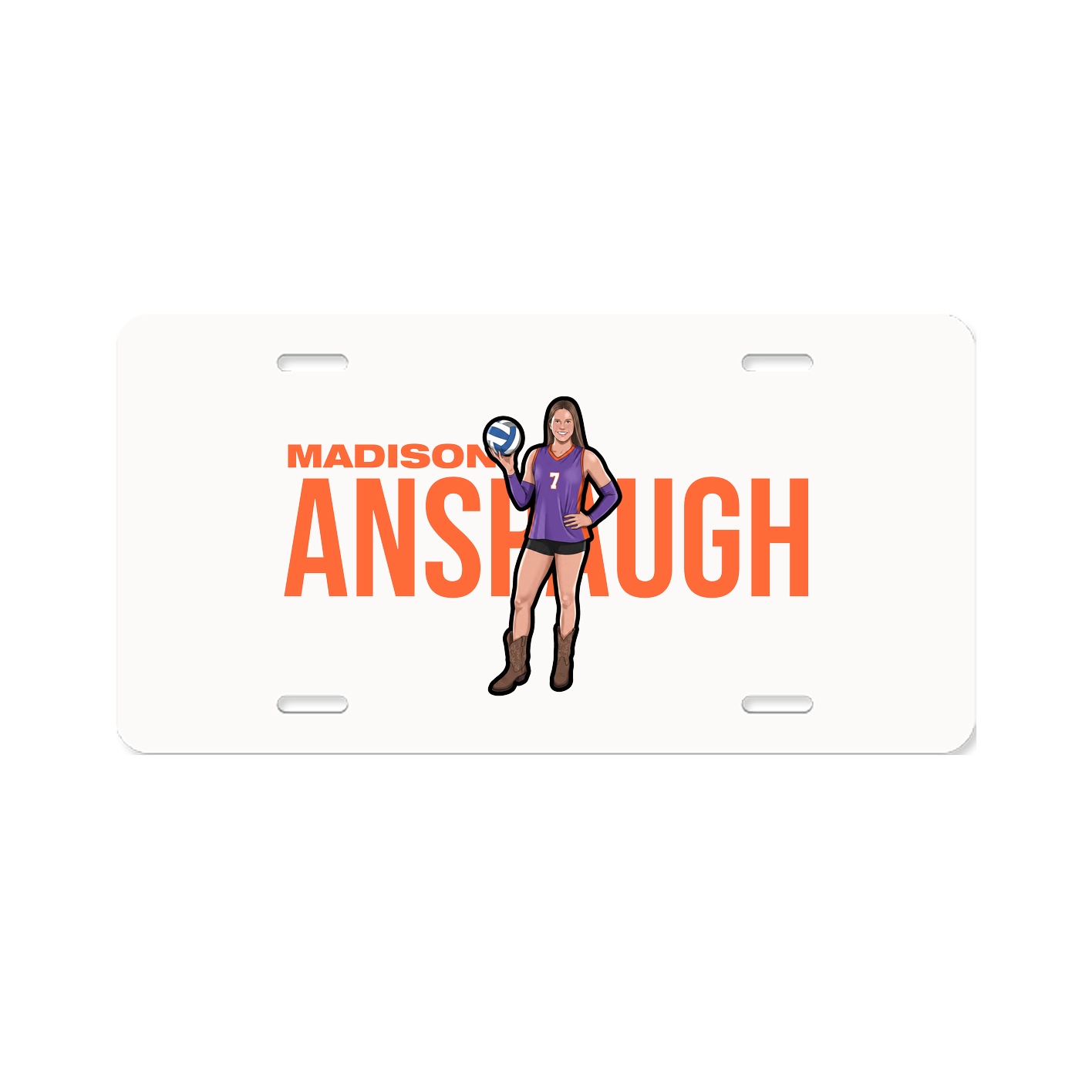 License Plate — Player Name in Classic