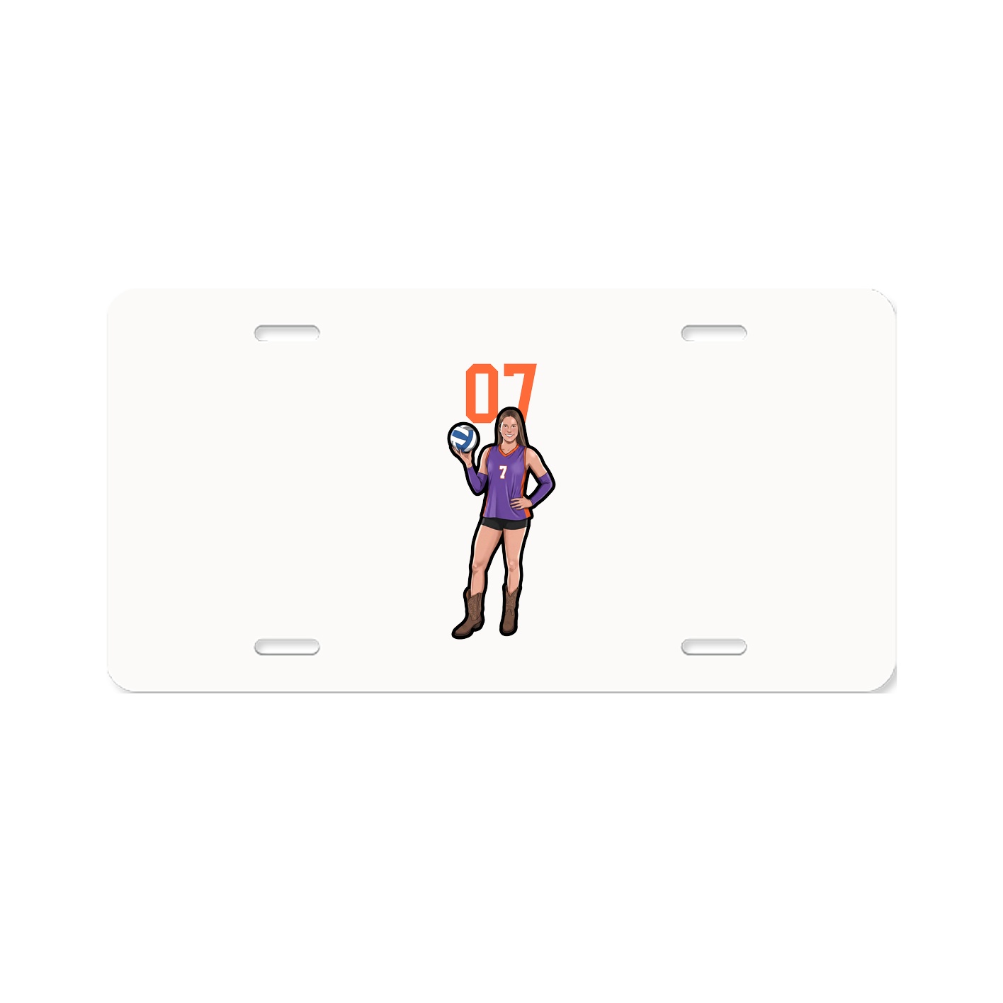 License Plate — Number Top in Classic