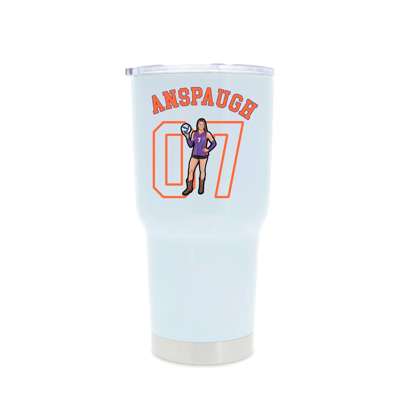 30oz Stainless Steel Tumbler — Shirsey Arch in White