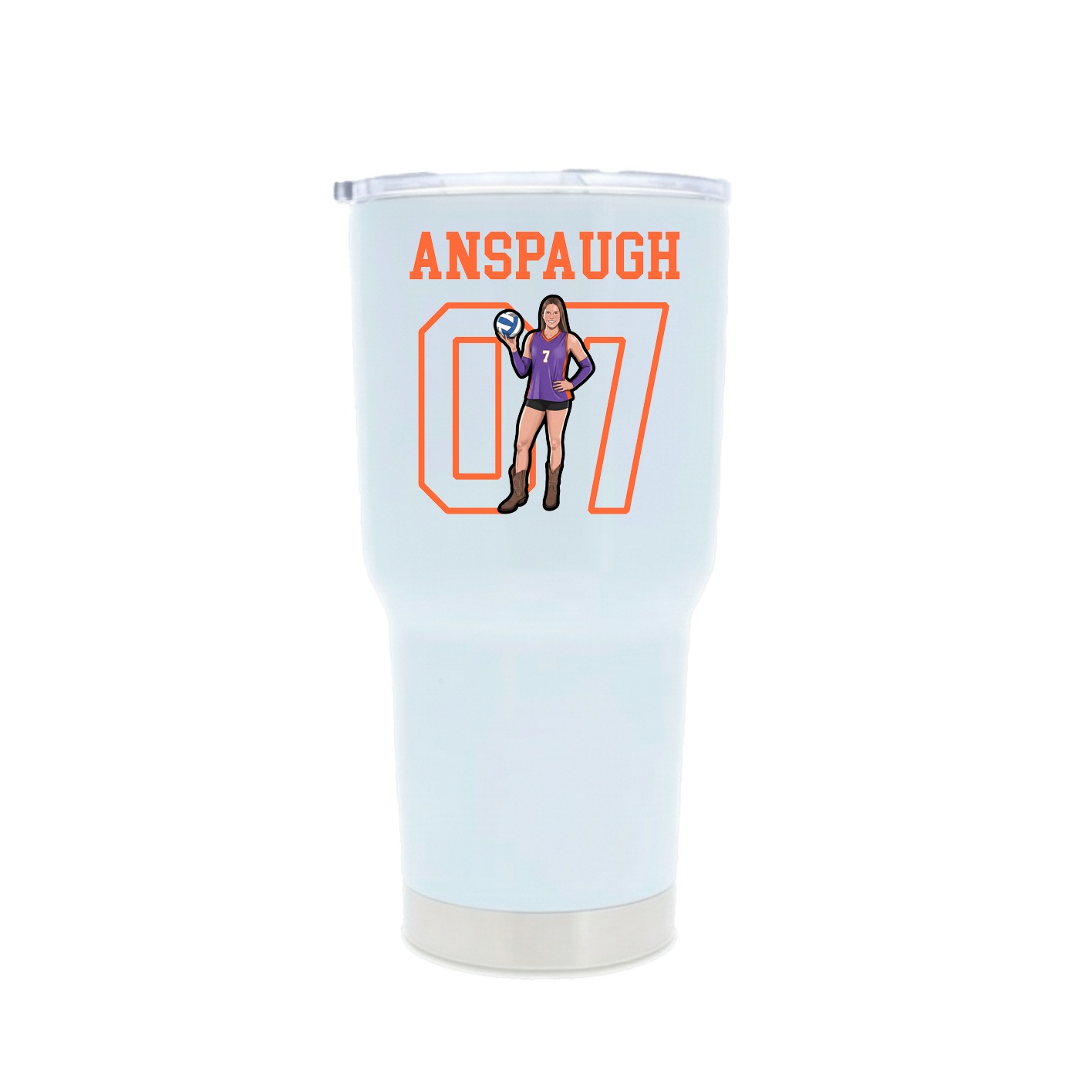30oz Stainless Steel Tumbler — Shirsey in White