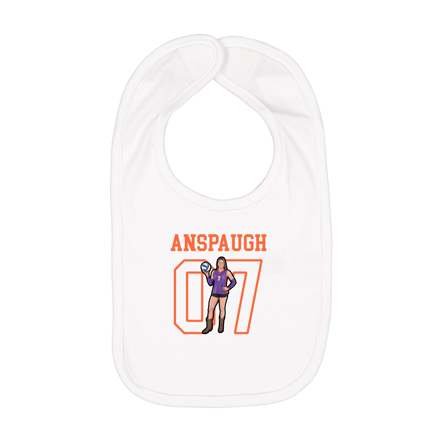 Infant Bib — Shirsey in White