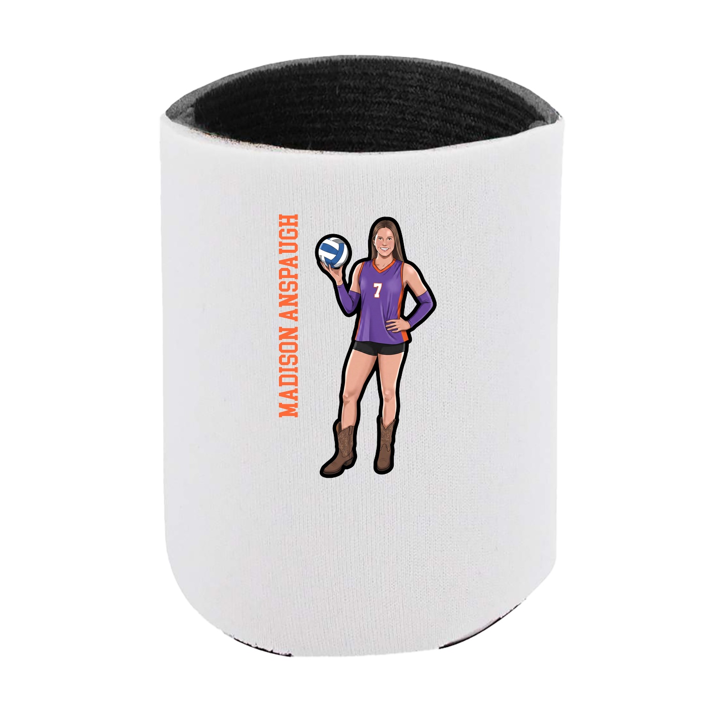 Can Holder — Name Vertical in White