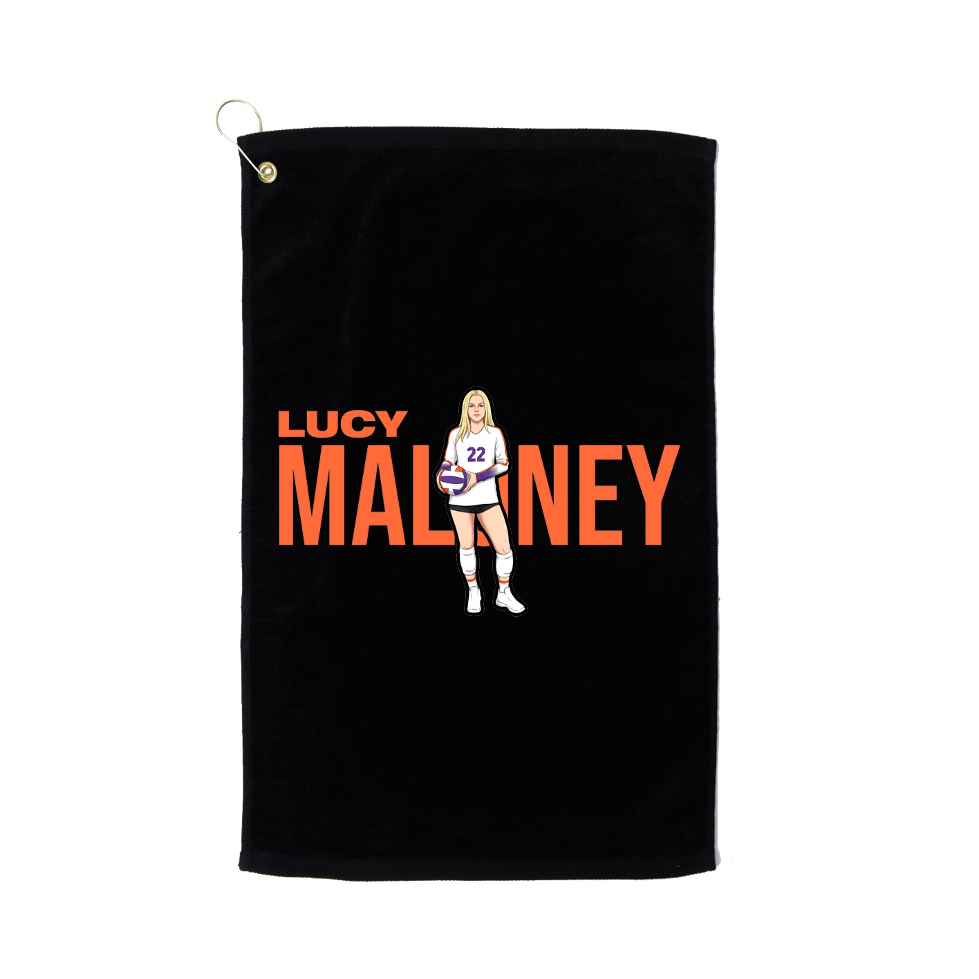 Golf Towel — Player Name in Black