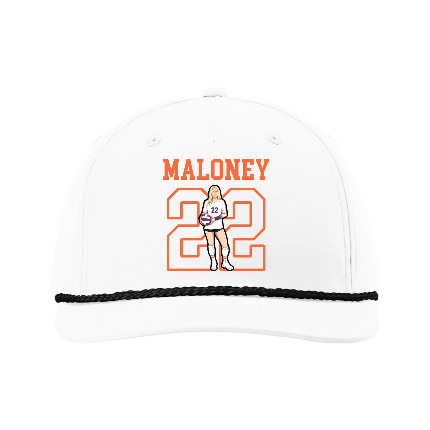 Five-Panel Classic Rope Cap — Shirsey in White
