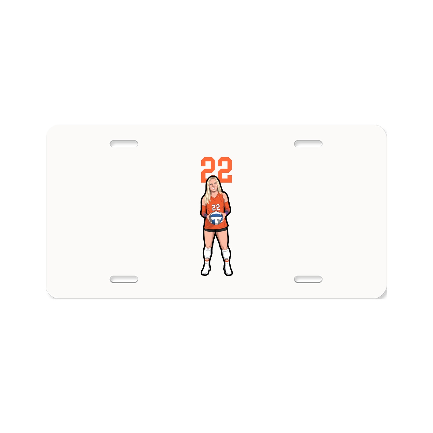 License Plate — Number Top in Classic