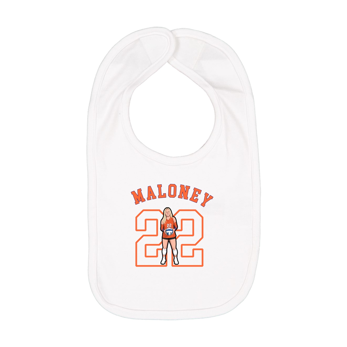 Infant Bib — Shirsey Arch in White