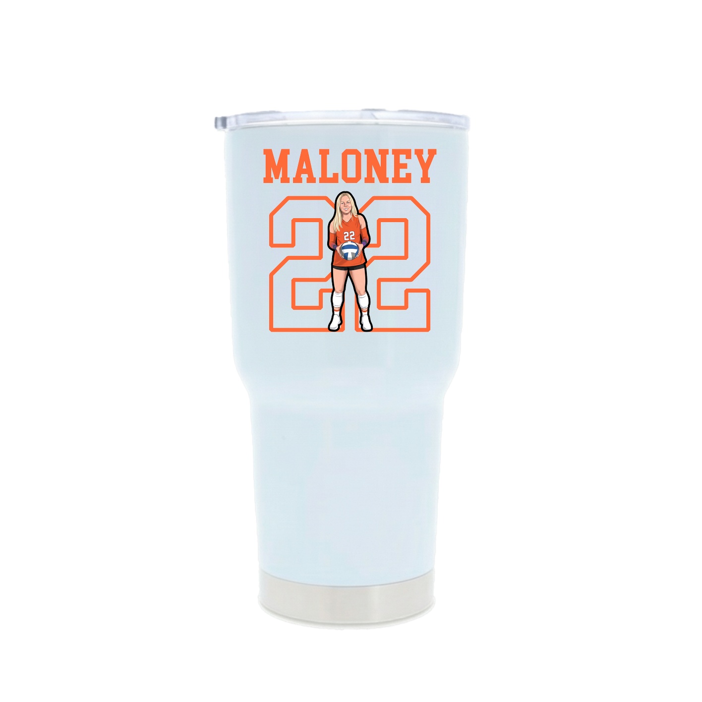 30oz Stainless Steel Tumbler — Shirsey in White