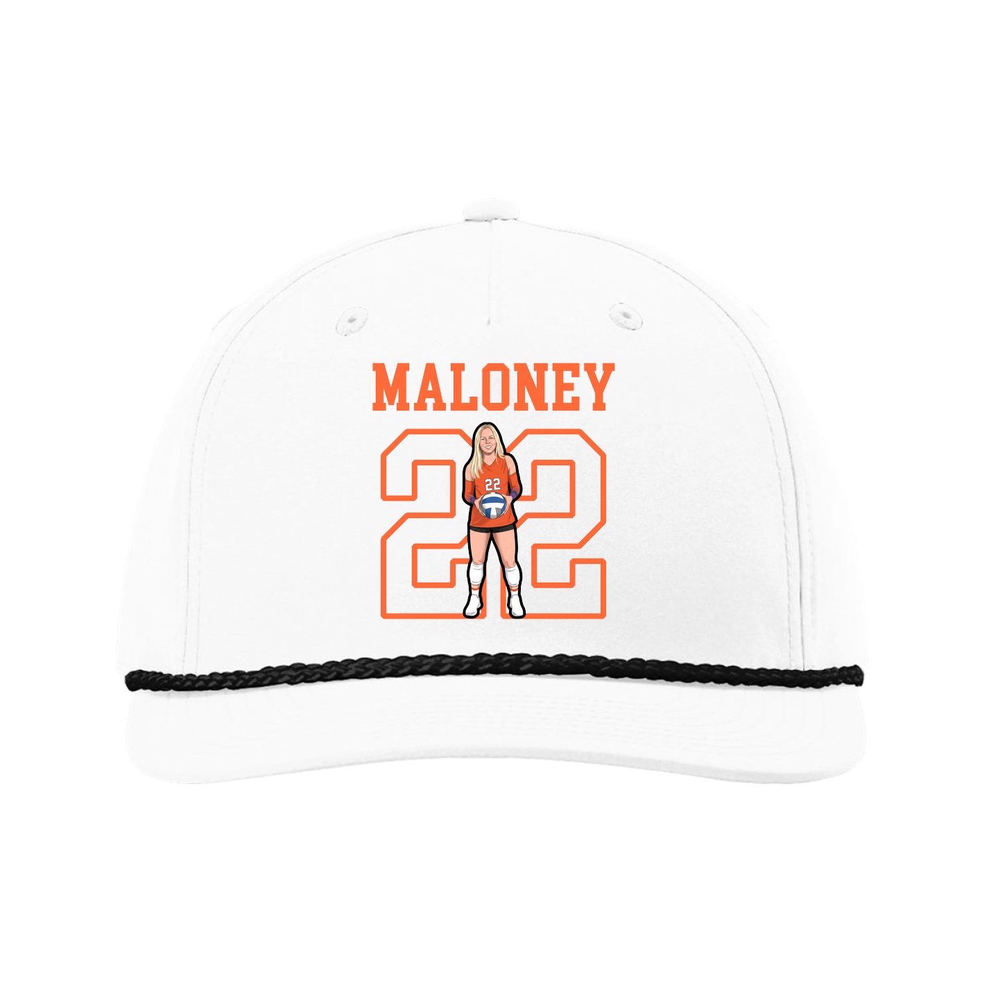 Five-Panel Classic Rope Cap — Shirsey in White