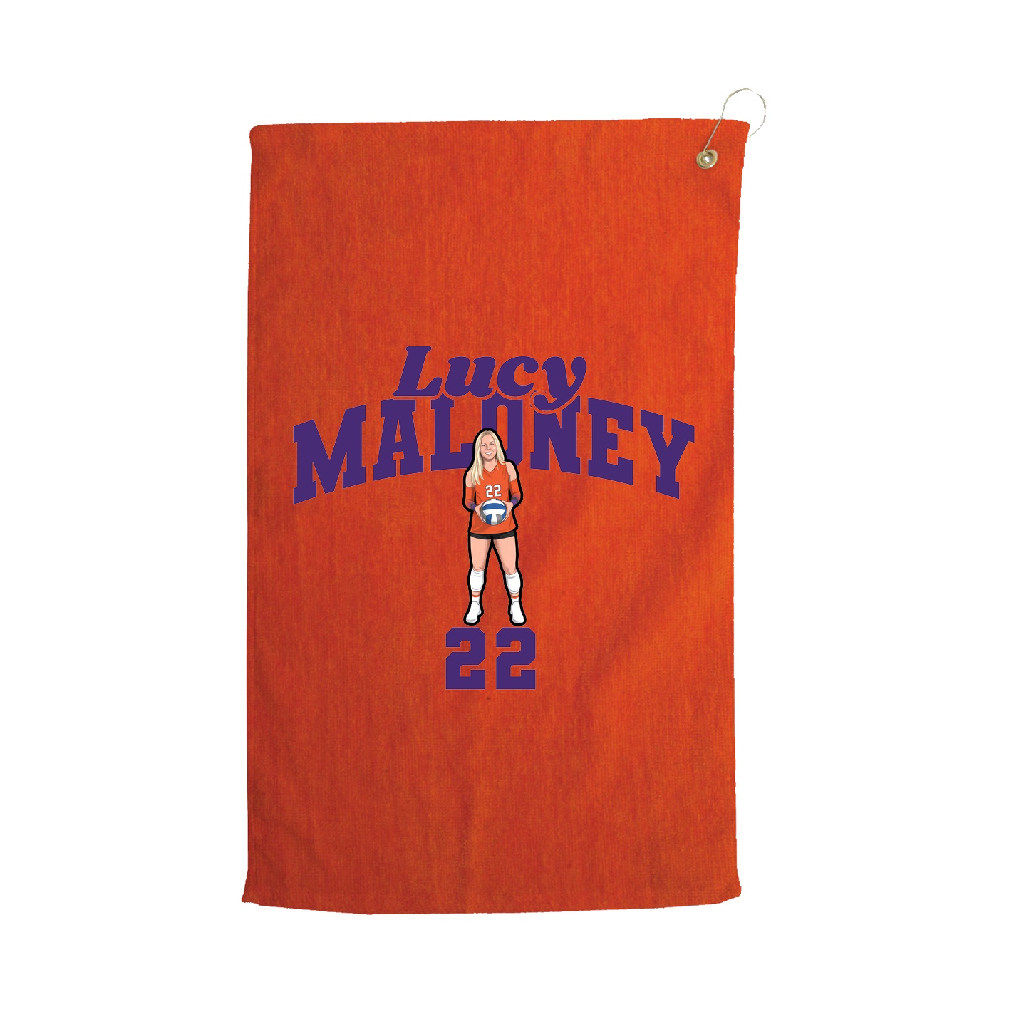 Golf Towel — Signature Arch in Orange
