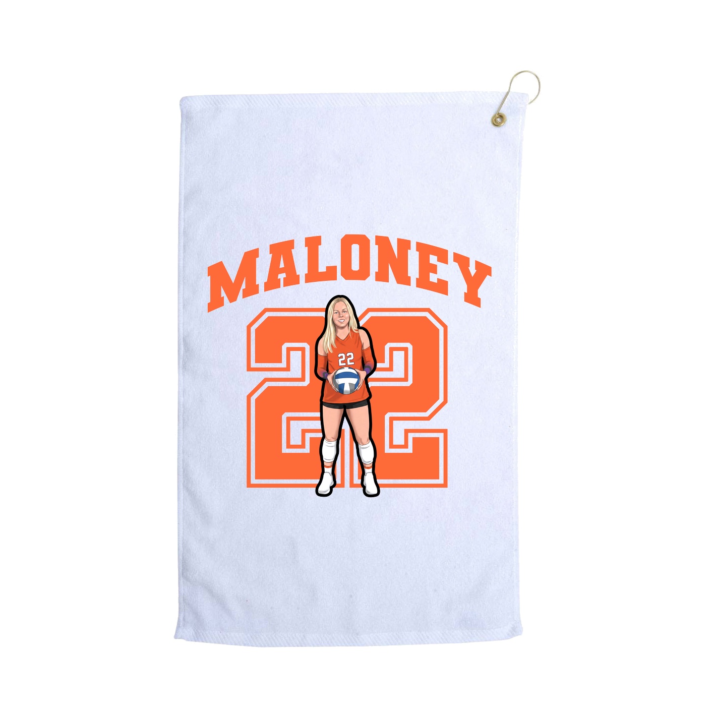 Golf Towel — Number in White
