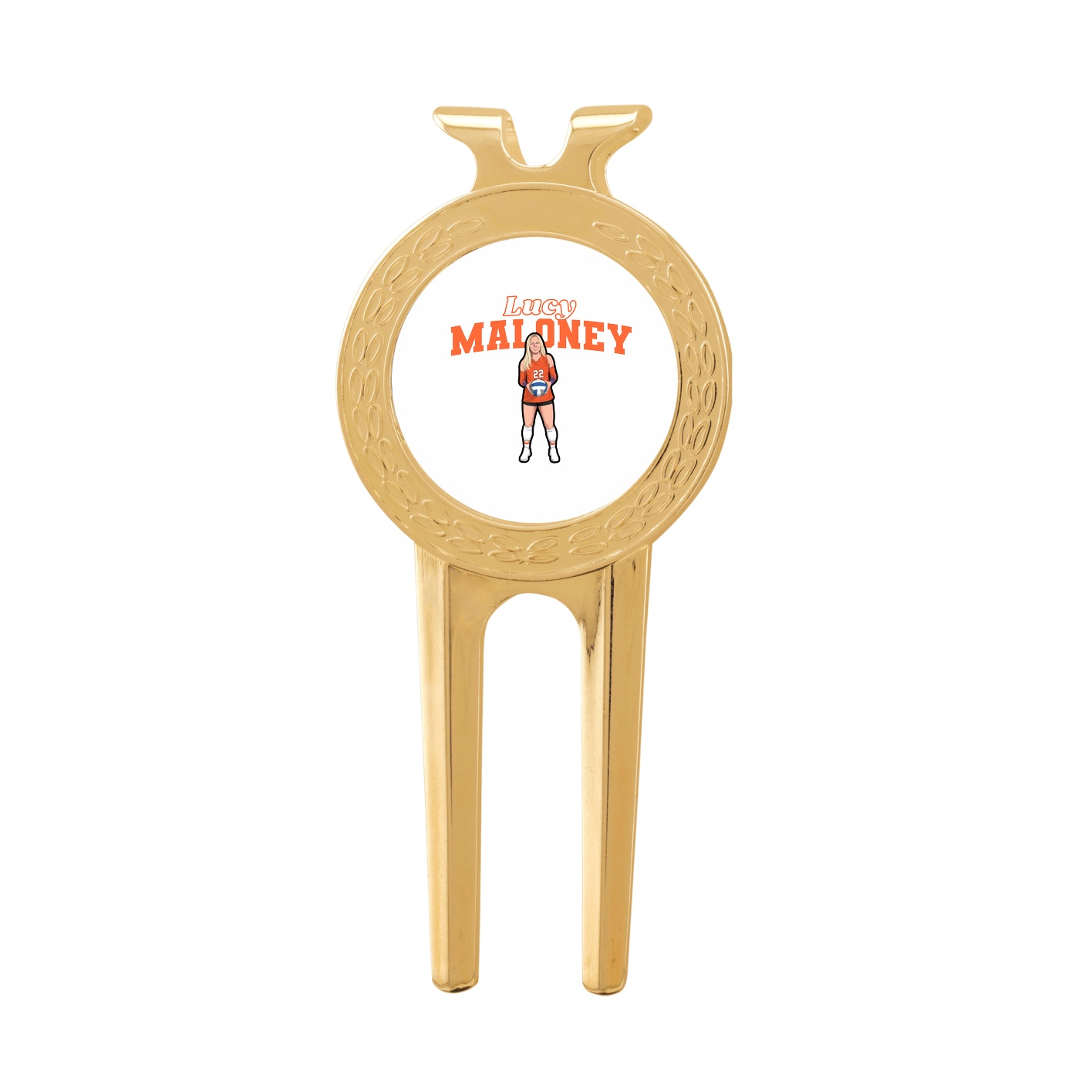 Divot Tool with Ball Marker — Name Arch in Classic