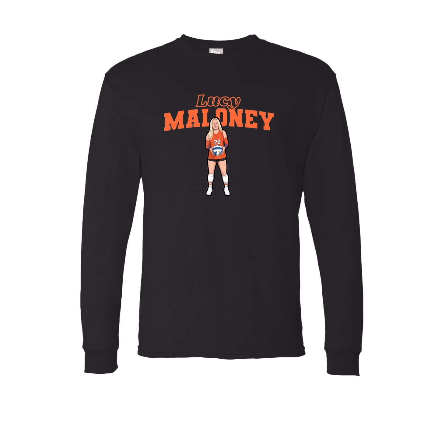 Long Sleeve Tee — Name Arch in Black