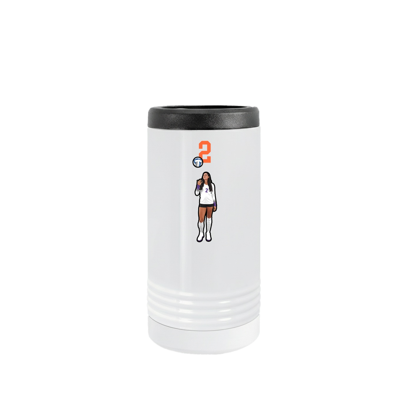 Slim Beverage Holder — Number Top in White