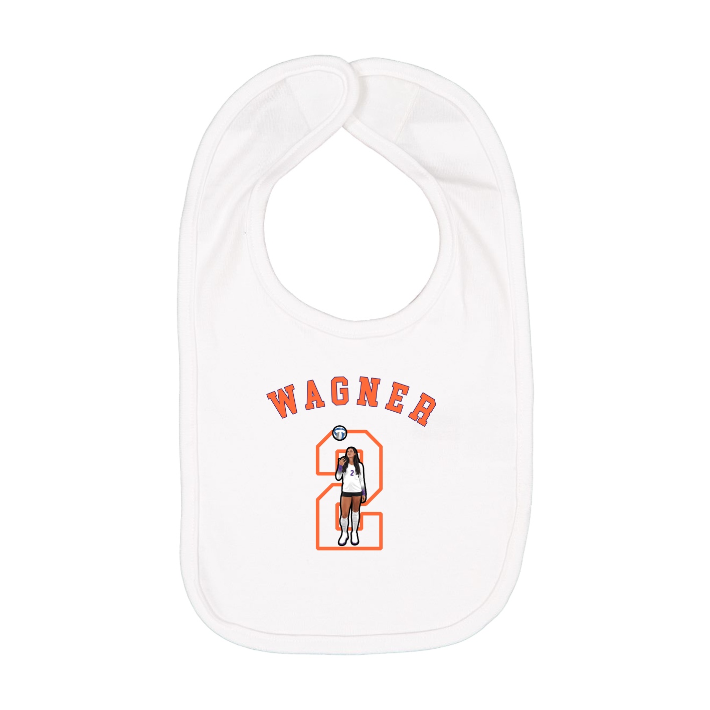 Infant Bib — Shirsey Arch in White