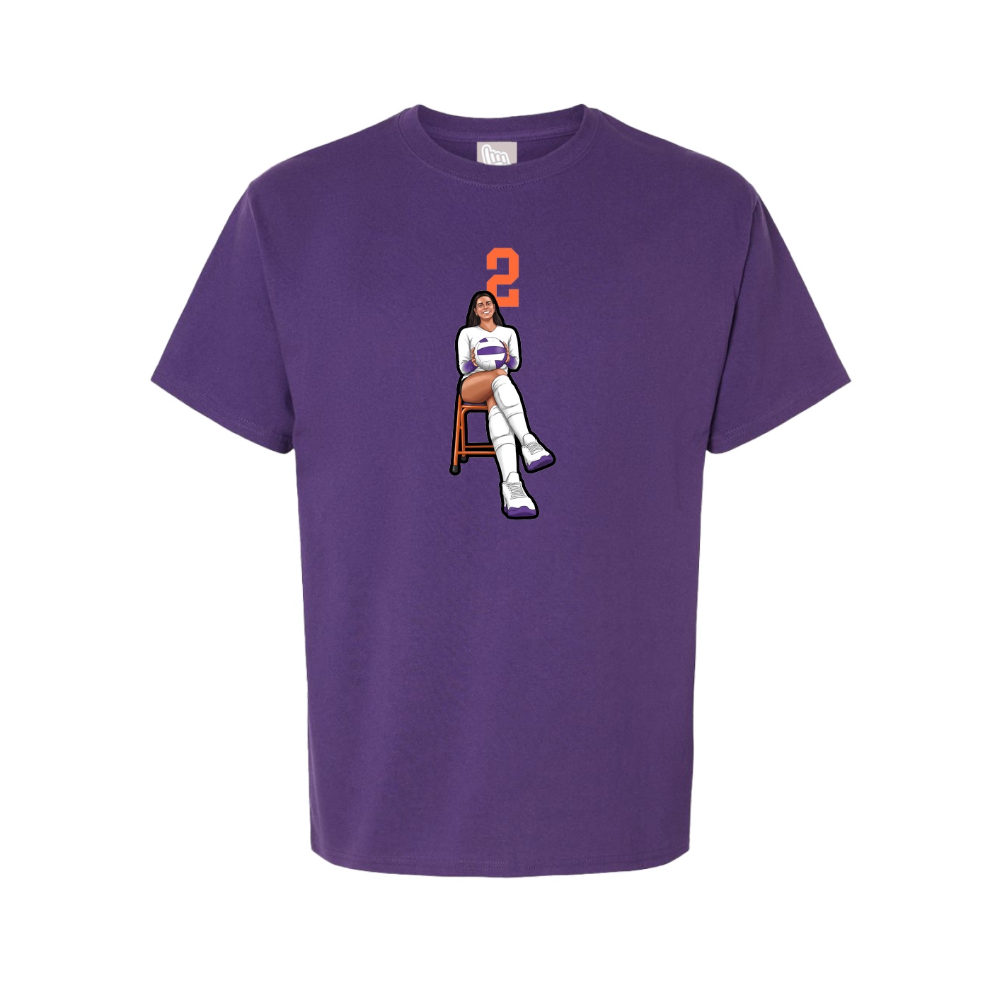 Youth Tee — Number Top in Purple