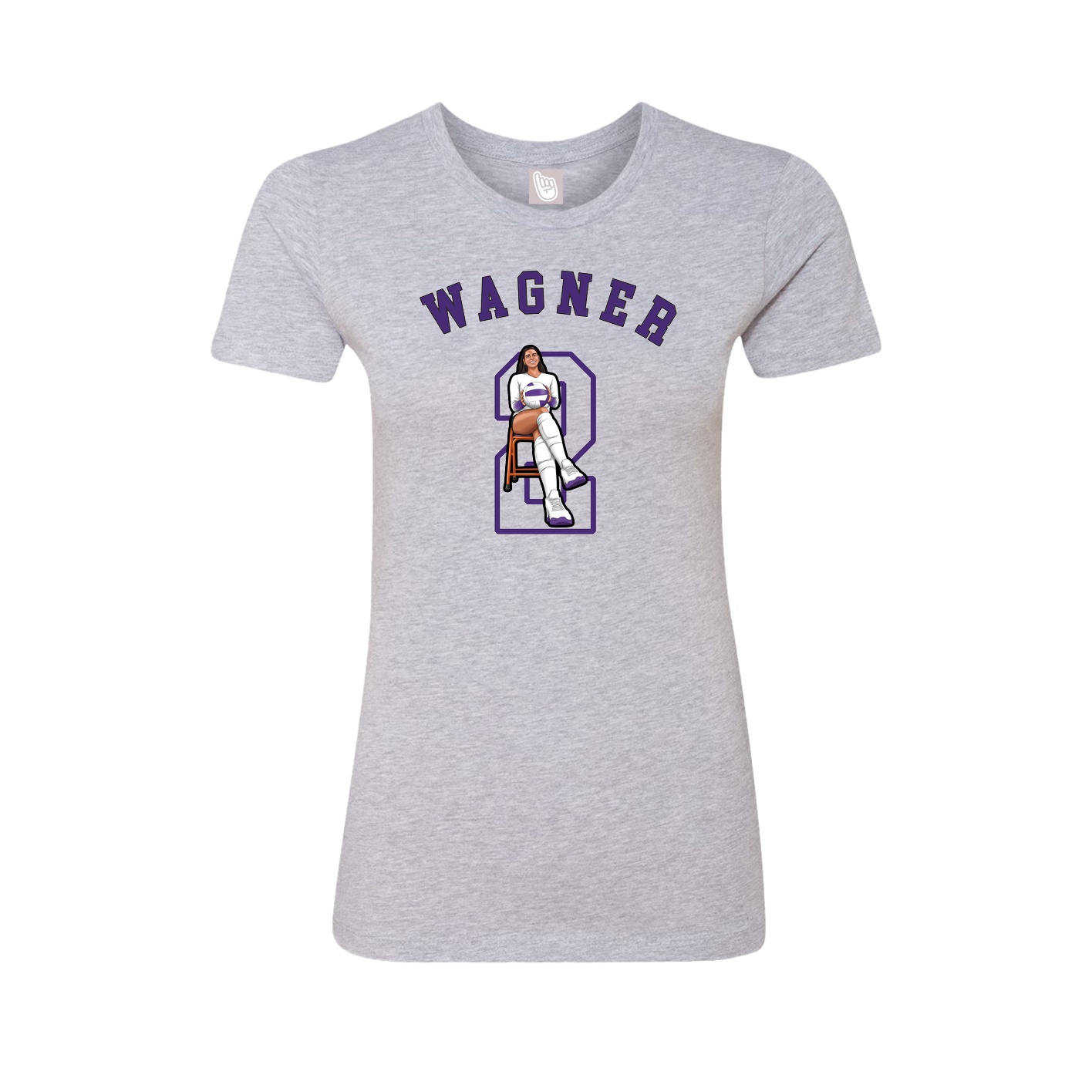 Fitted Women's Tee — Shirsey Arch in Grey