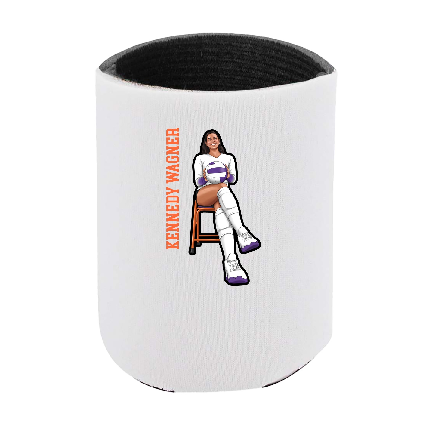 Can Holder — Name Vertical in White