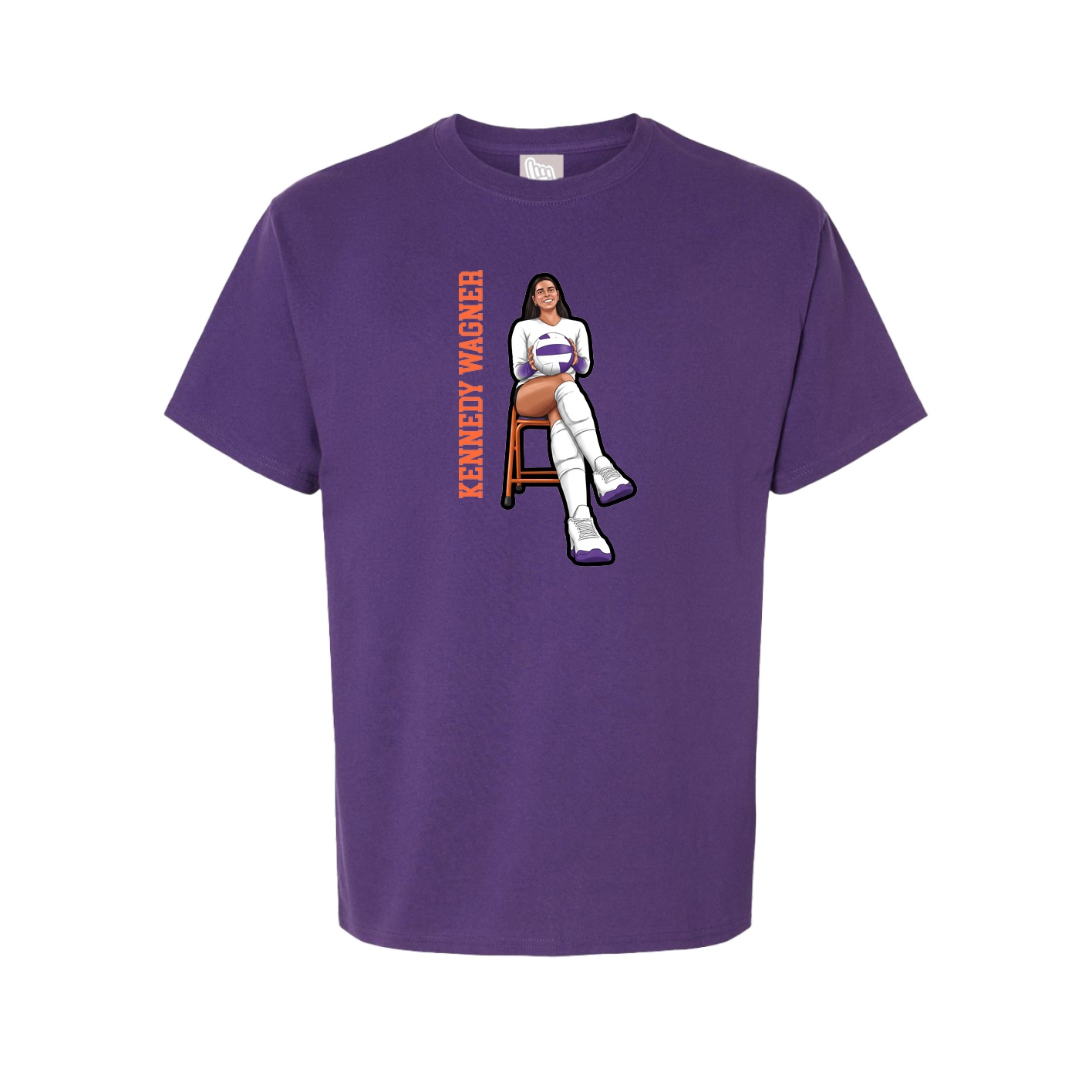 Tee — Name Vertical in Purple
