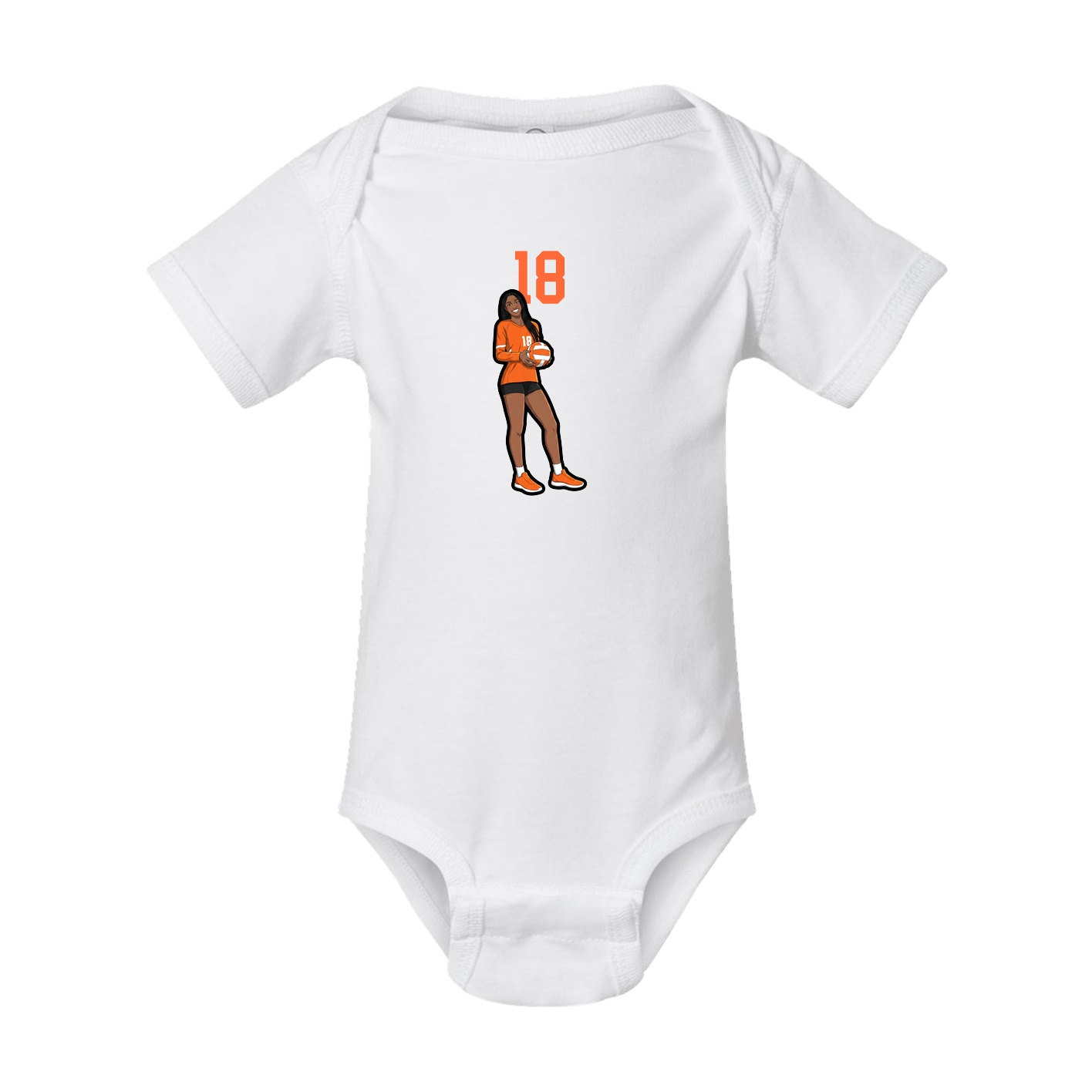 Baby Onesie — Number Top in White