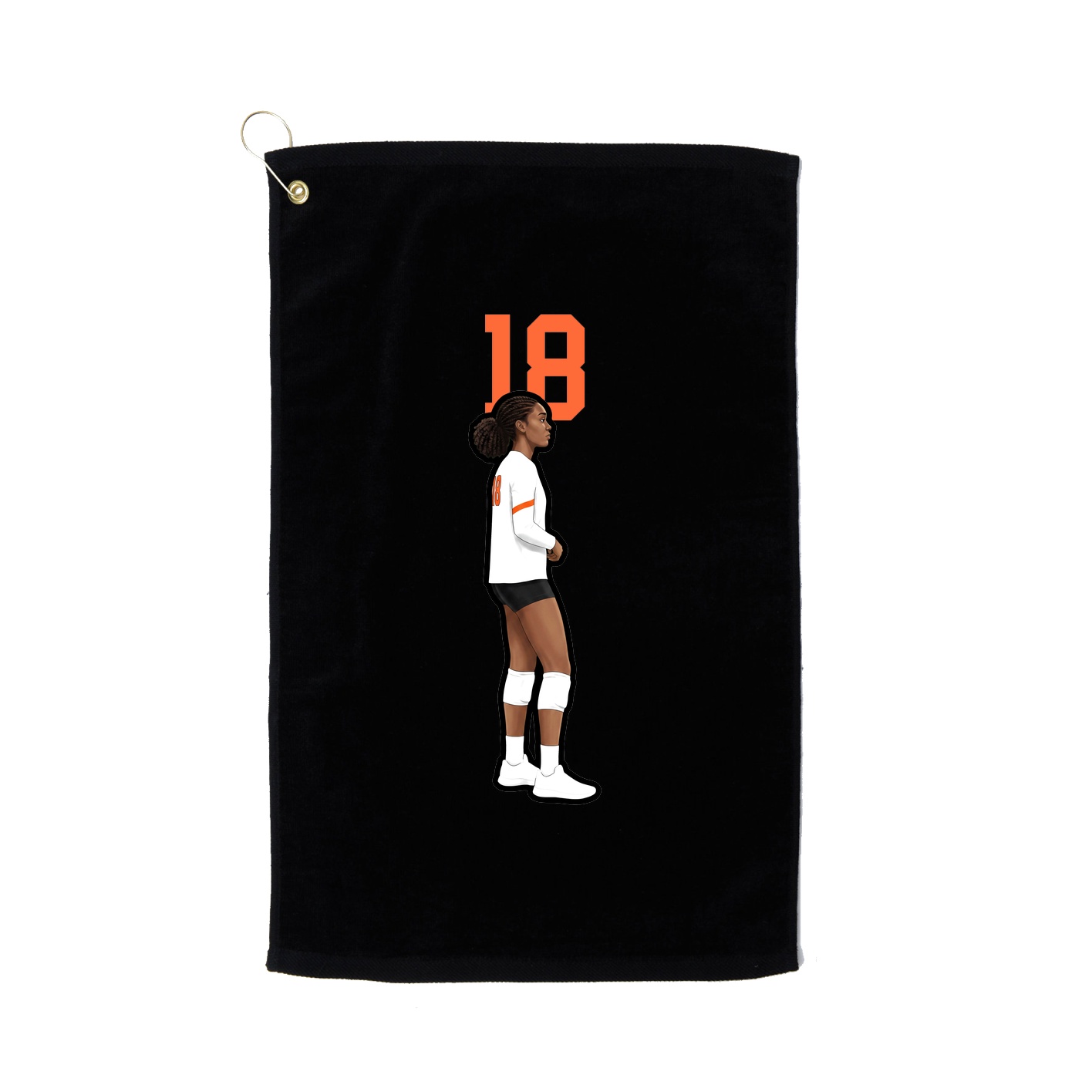 Golf Towel — Number Top in Black