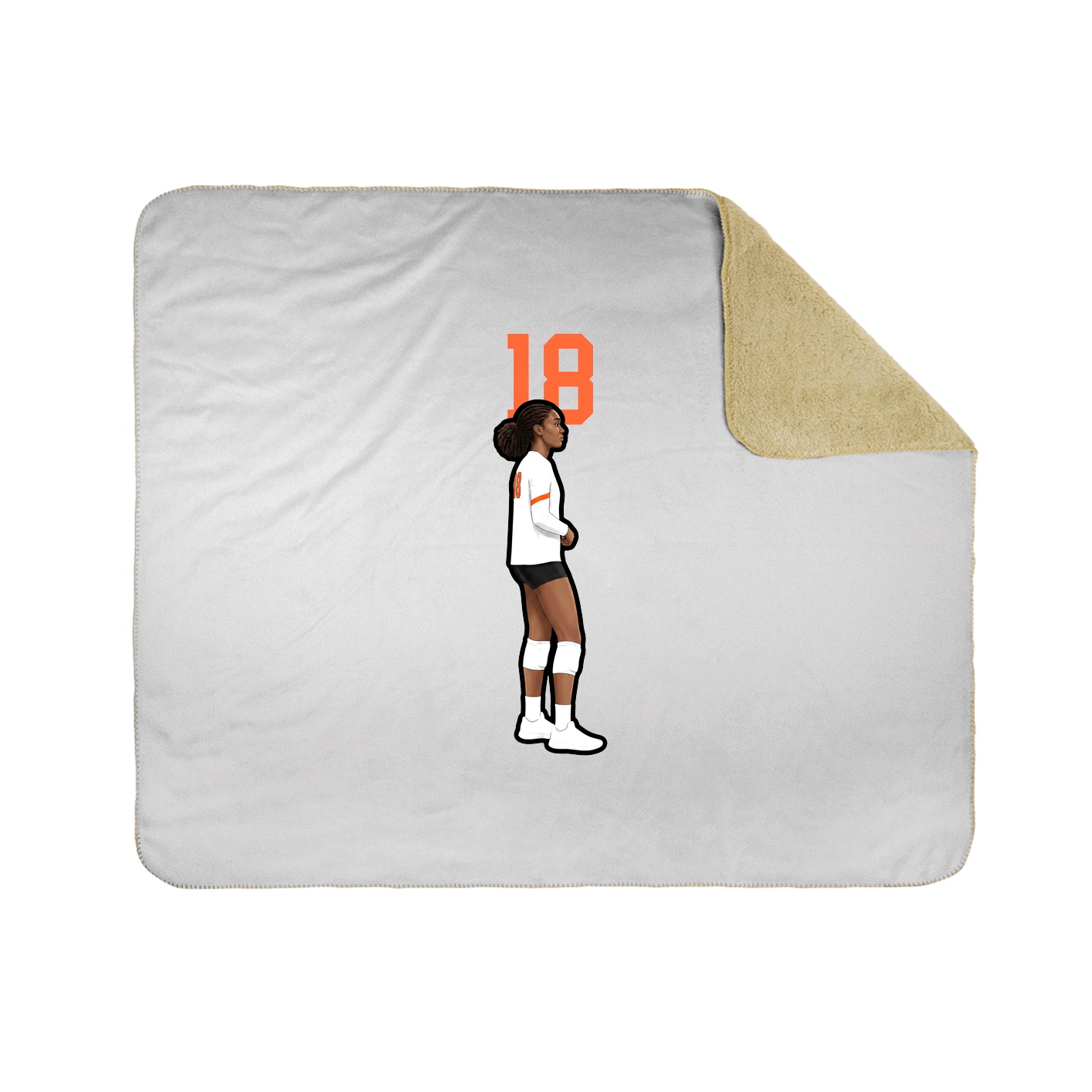 Throw Blanket — Number Top in White