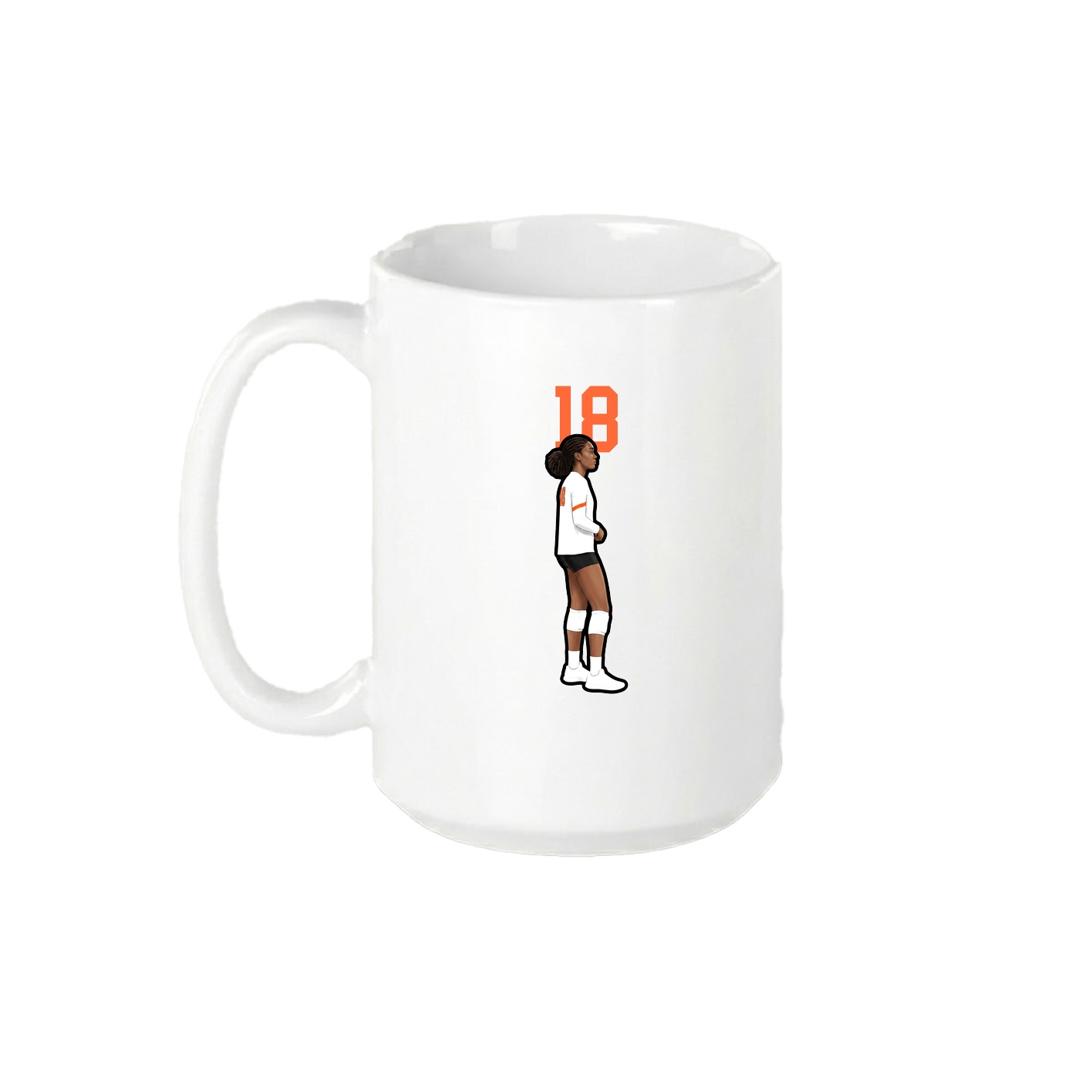 15oz Coffee Mug — Number Top in White