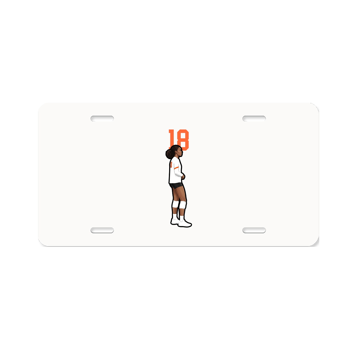License Plate — Number Top in Classic