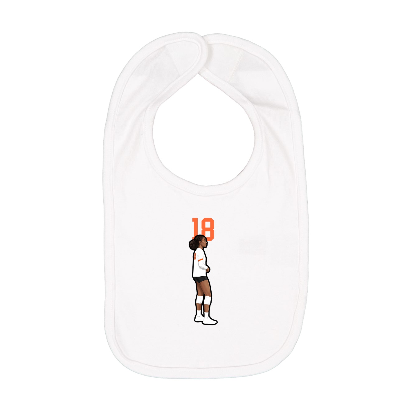 Infant Bib — Number Top in White