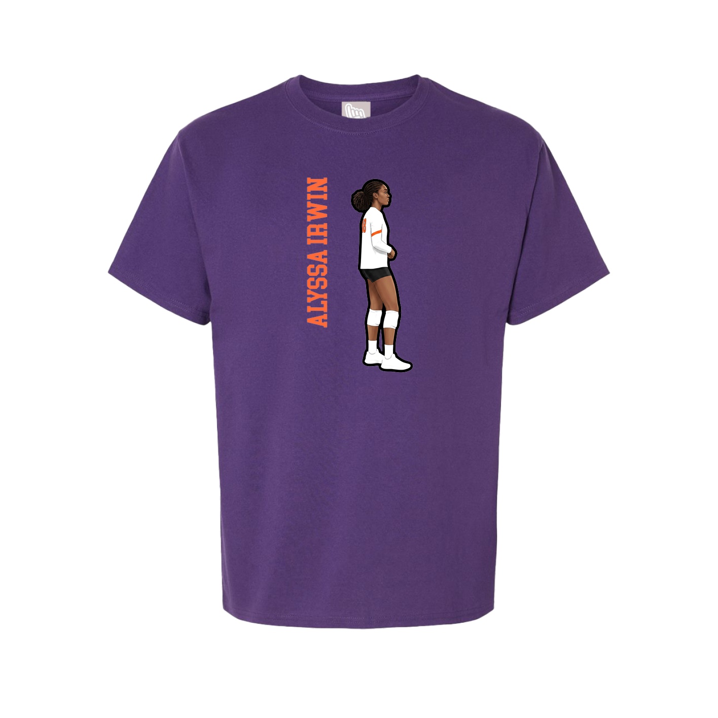 Youth Tee — Name Vertical in Purple