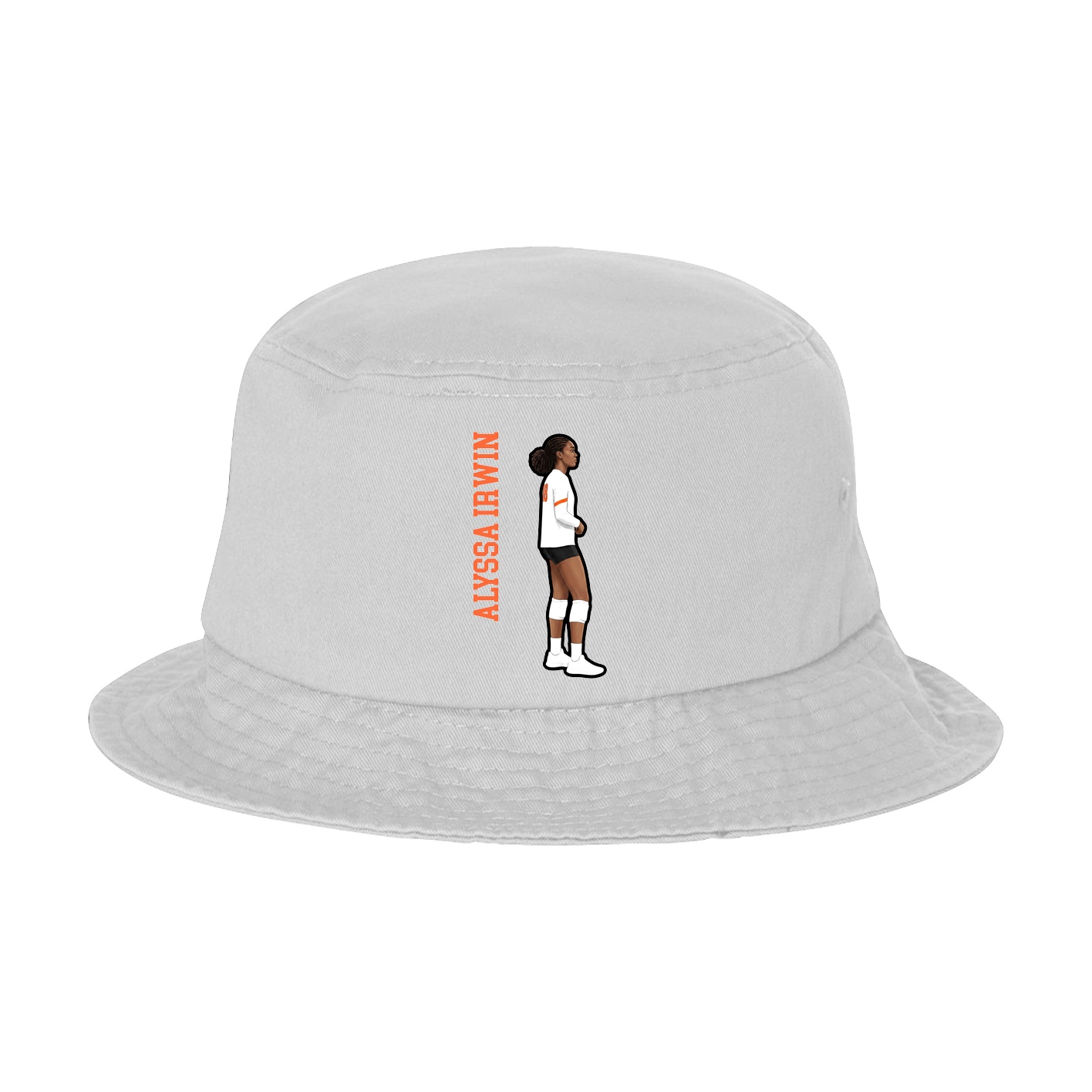 Bucket Cap — Name Vertical in White