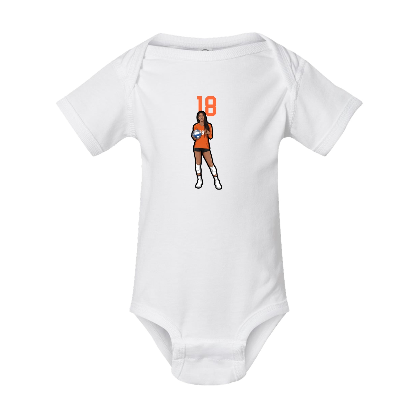 Baby Onesie — Number Top in White